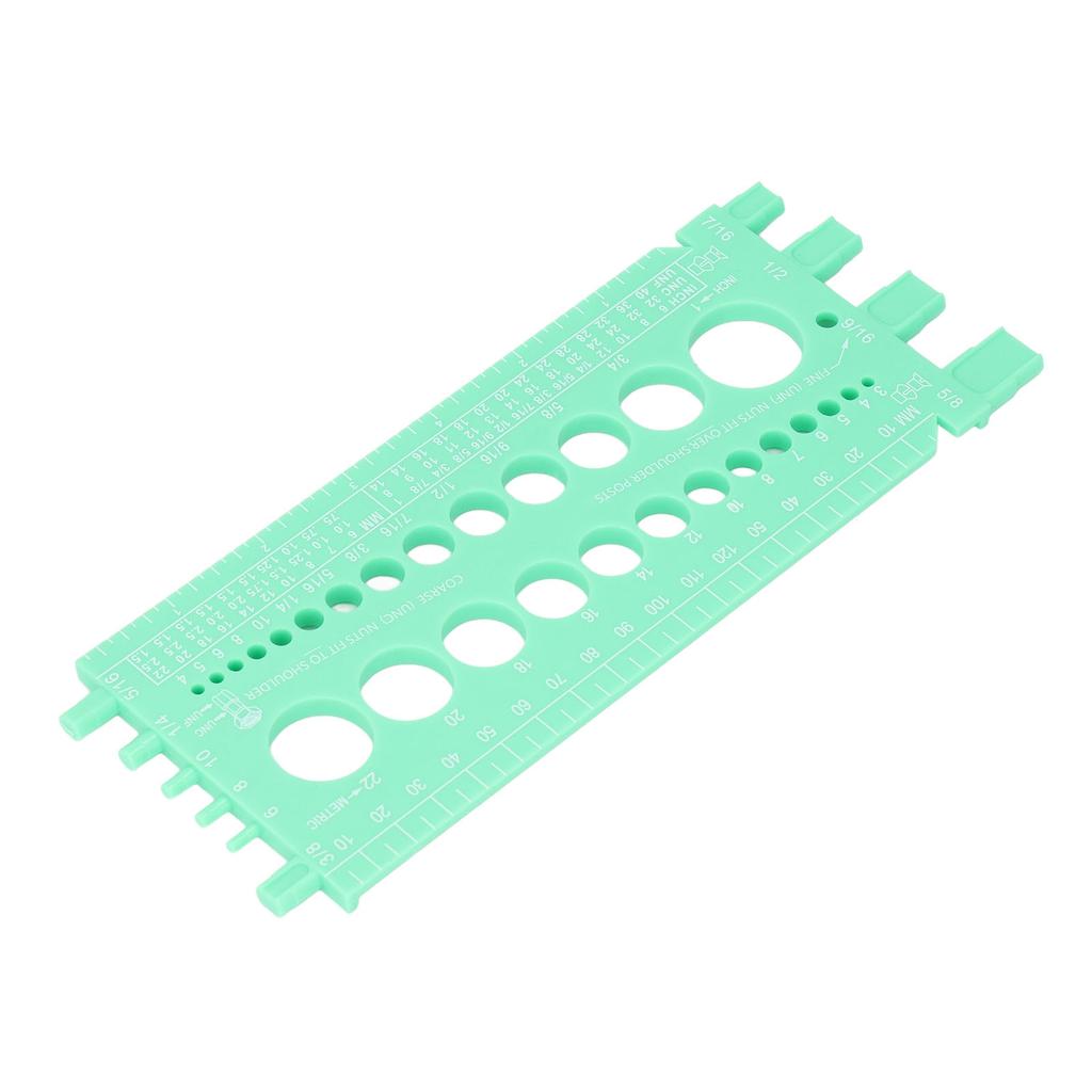 Msuring Tool Plastic Integrated Portable Inch and Millimeter Scale Nut Thrd Gauge