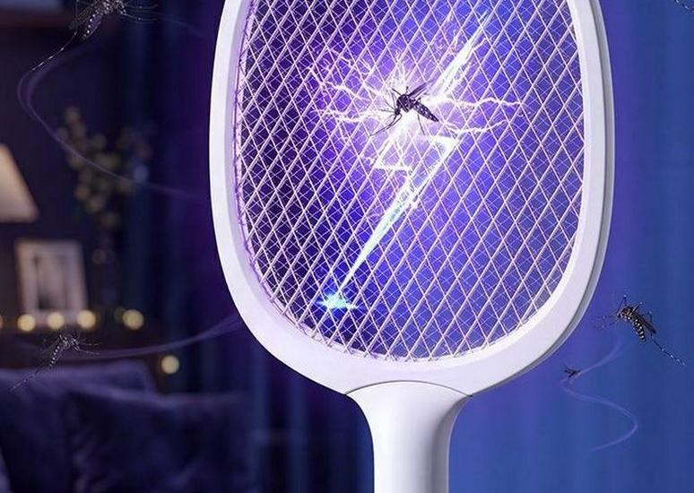 Tapette Électrique Rechargeable Anti-Moustiques et Mouches - Répulsif et Tueur de Moustiques Automatique, Durable et Puissant.