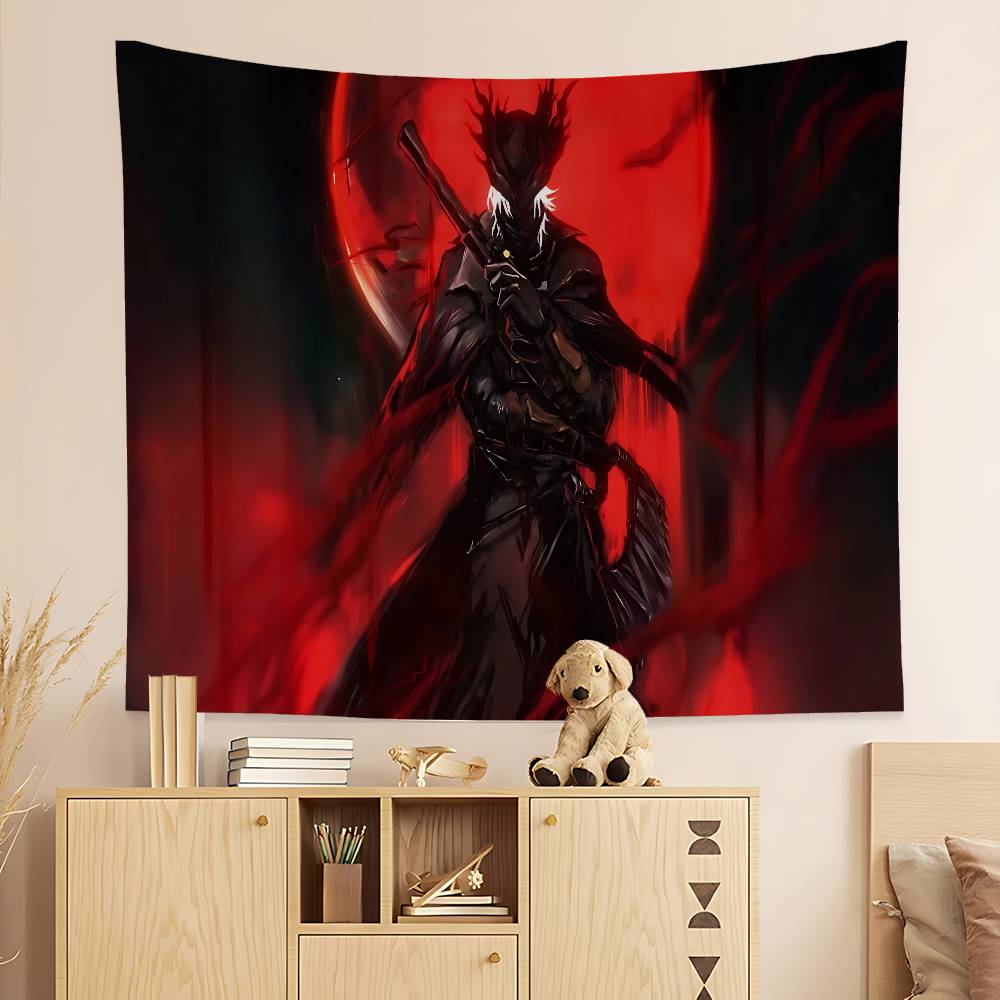 Action Game BBloodborne Cartoon Tapestry Wall Hanging Decoration Household Home Decor