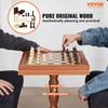 Brettspiel - BAZARLAND30 - 3-in-1 - Schach, Dame, Backgammon - Hartholz - 44 cm