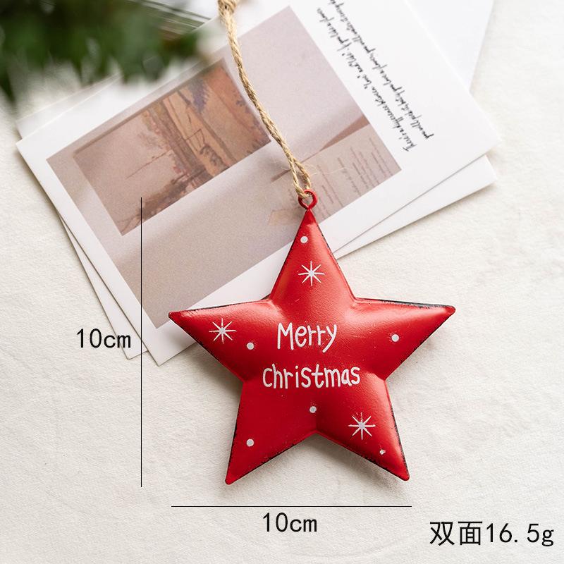 New Arrival boże narodzenie kutego żelaza dzwonek bałwanek łoś wisiorek ozdoba 2023XMAS Home Decor ozdoba choinkowa Natal Navidad
