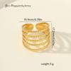 Luxury Non-Fading Drip Oil Open Ring - European and American Style Stainless Steel Statement Jewelry