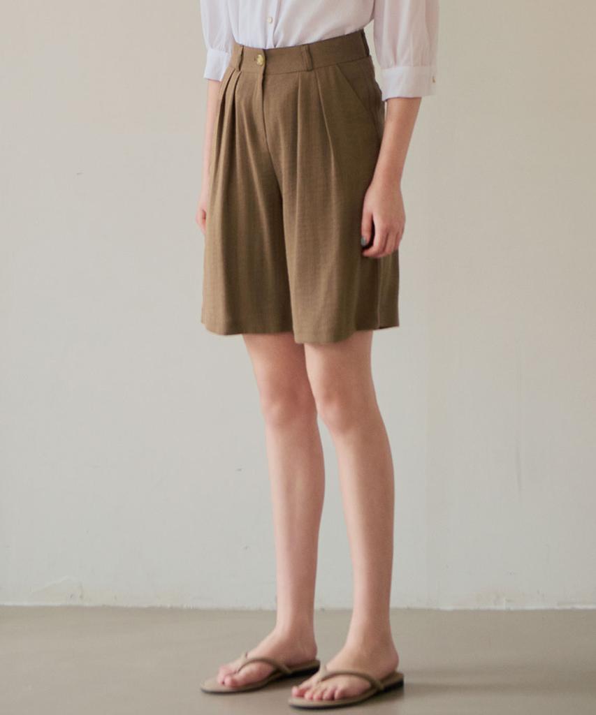 LUSIDA Pebe Linen Knee-Length Pants_3 Colors