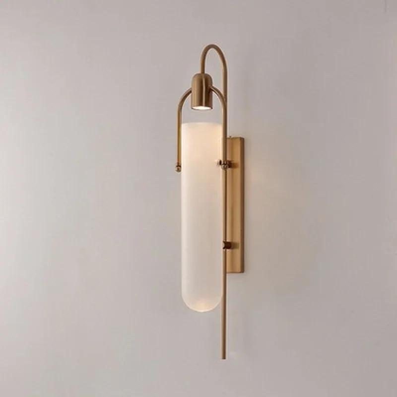 Modern Led Wall Light Minimalist Glass Shade Wall Lamp for Living Dining Room Corridor Aisle Stairs Bedroom Bedside Wall Sconce