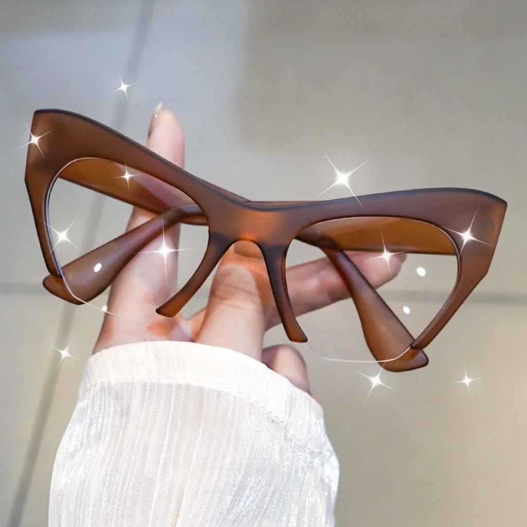 Fashion Full Frame Cat Eye Reading Glasses Clear Lens Simplicity Decorative Glasses Computer Spectacles for Women Men