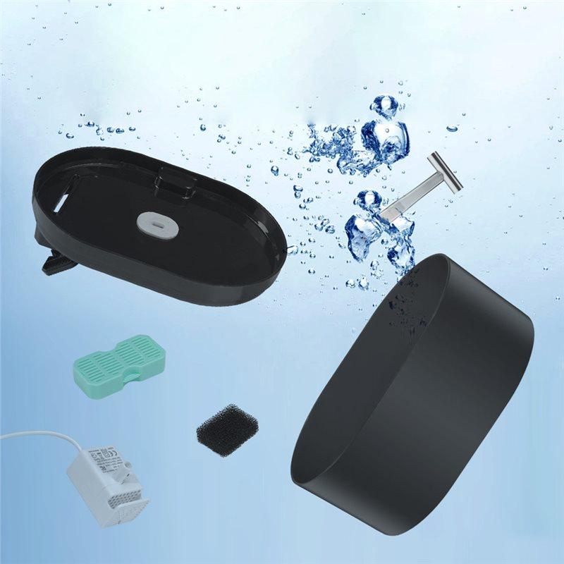 CYCLI-Pet Water Dispenser With Filter, 2.2L T-Shaped Cat Water Fountain Ultra Quiet Water Pump Dog Drinking Fountain For Cats