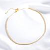 Smyoue Each 2mm All Zircon/moissanite Tennis Necklace for Women Man Adjustable Choker Chain 100% 925 Silver Jewelry