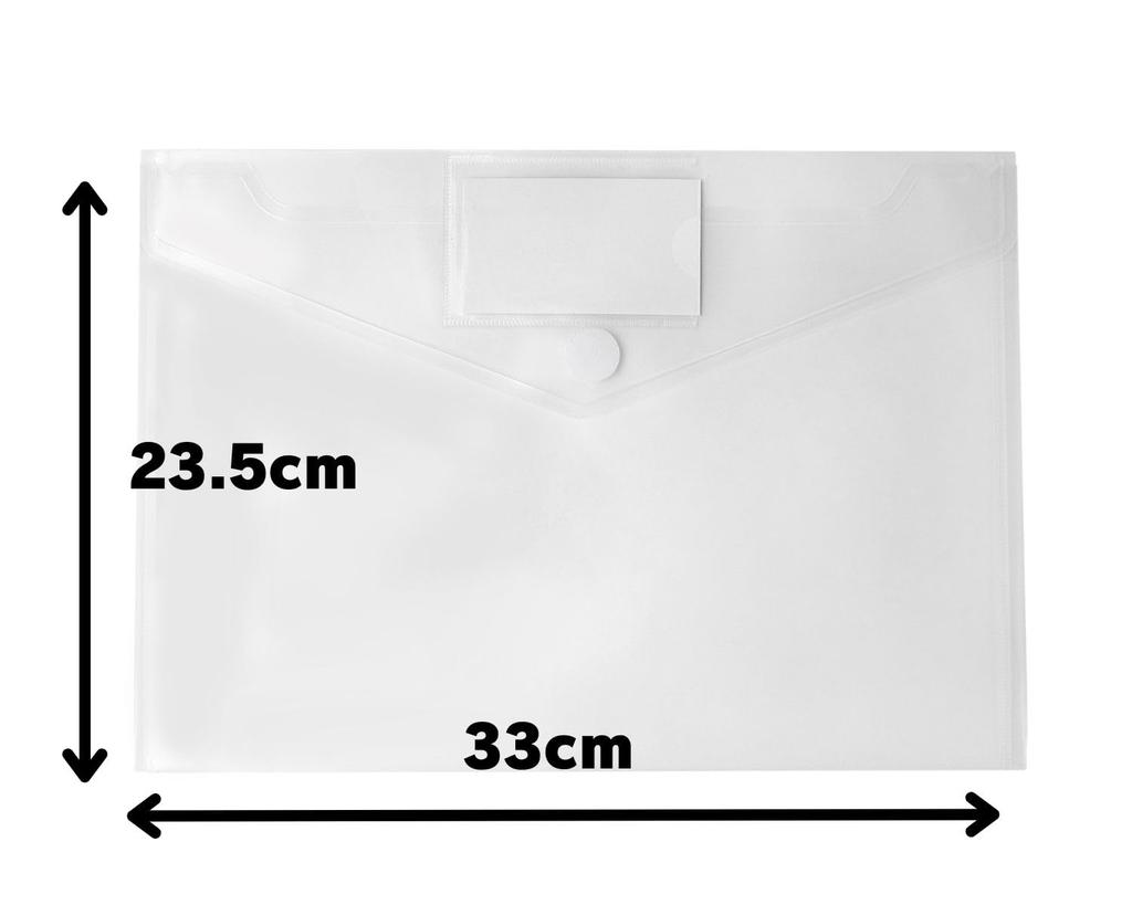 Happier Document Storage File File Clear Clear File A4 Envelope with Tag and Velcro Waterproof Case, Case, Case, Holder, Holder, Bag, Type,