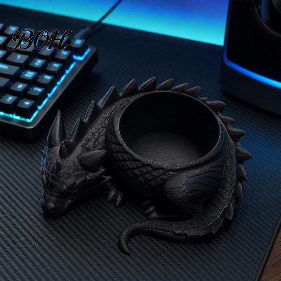 3D Printed Dragon Planter Flower Pot, Fairy Tale Style Dragon-Shaped Dragon-shaped Pot with Breathable Design, Small Plant Container for Home