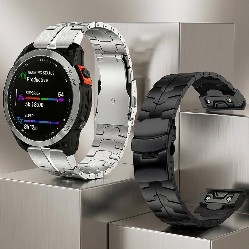 Cinturino in Acciaio Inossidabile 22/26mm QuickFit per Garmin Fenix 8 51/47mm 7 7X Pro 6 6X Cinturini Per Descent Mk3i Mk2i G1 G2 Braccialetto
