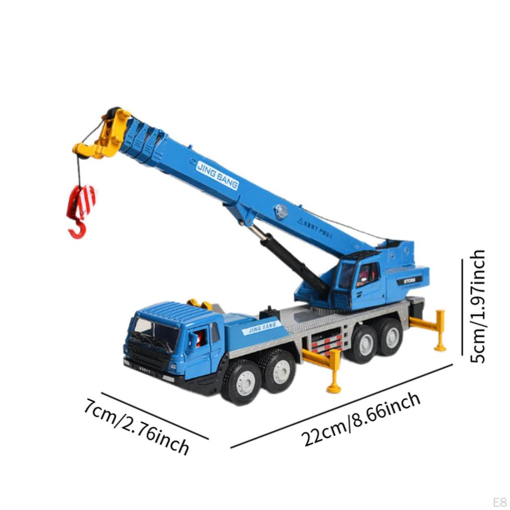 1:50 Scale Crane Truck Model for Kids Educational Alloy Vehicle Ages 3+