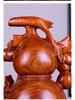 Large Pear-Shaped Mahogany Wood Fu Lu Ornament - Living Room Decoration & Handcrafted Gift