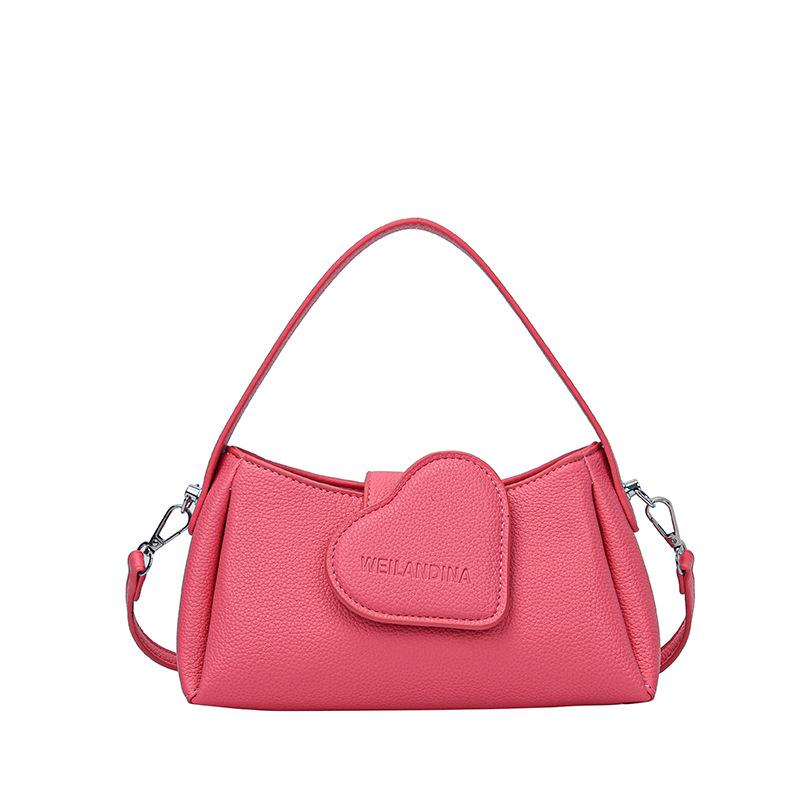 Handheld Single Shoulder French Style Trendy Bag, Women s Fashionable Crossbody Bag розовый