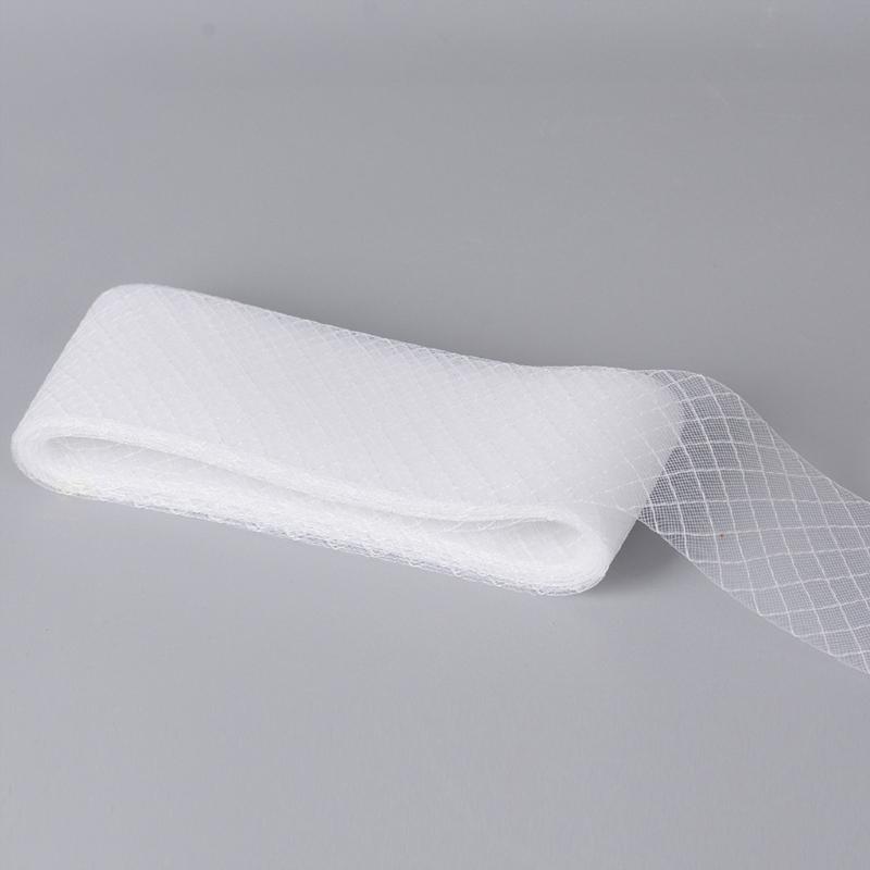 Mesh Ribbon Binding Band Sinamay Fascinator Hat Bowknot Handmade Projects 8cm Width Elastic Ribbon for Millinery Hat