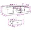 VidaXL Lit de Jour avec Tiroirs, Canapé-lit, Lit de Repos, Meuble de Salon Chambre à Coucher, Moderne, Chêne Sonoma 90x200cm 3280246