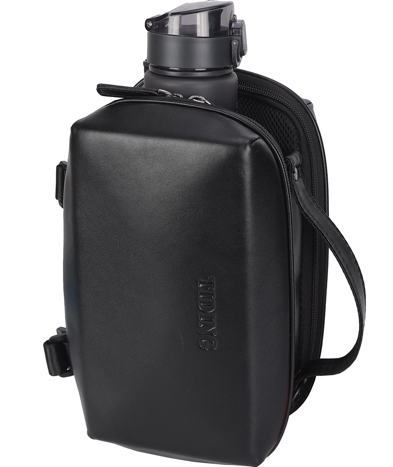 

TIDING Genuine Leather Shoulder Crossbody 700ml Water Bottle Large Nappa iPad Mini Perfect for Outdoor Activities and Black Men s Bag, Bag, чорний
