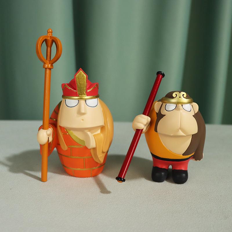 Resin Craft Ornaments: Journey to the West Figures - Tang Monk & Sun Wukong Creative Desktop Figurines 1222