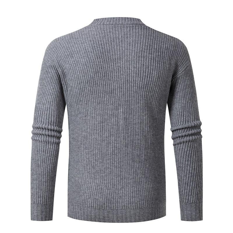 New Autumn and Winter Style Men's Simple Solid Color Sweater Trendy Cardigan Youth Knitted Jacket