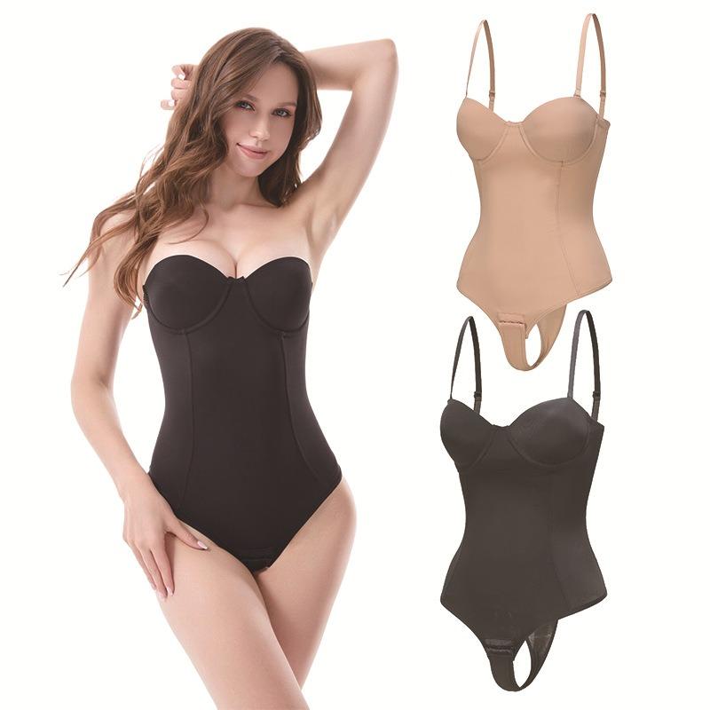 Body Donna Senza Spalline Taglie Forti Controllo Pancia Modellante Per Sotto Vestito