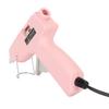 Hot Melt Glue Machine 20W Mini DIY Hot Glue Tool with 50 7mm Glue Sticks for Home School 110‑240V Pink EU Plug