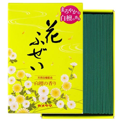 Kameyama Hanafuzei Yellow Sandalwood Incense, Large Value Pack, Approx. 220g, Approx. 580 Sticks, Sandalwood Scent, Medium Smoke, Incense