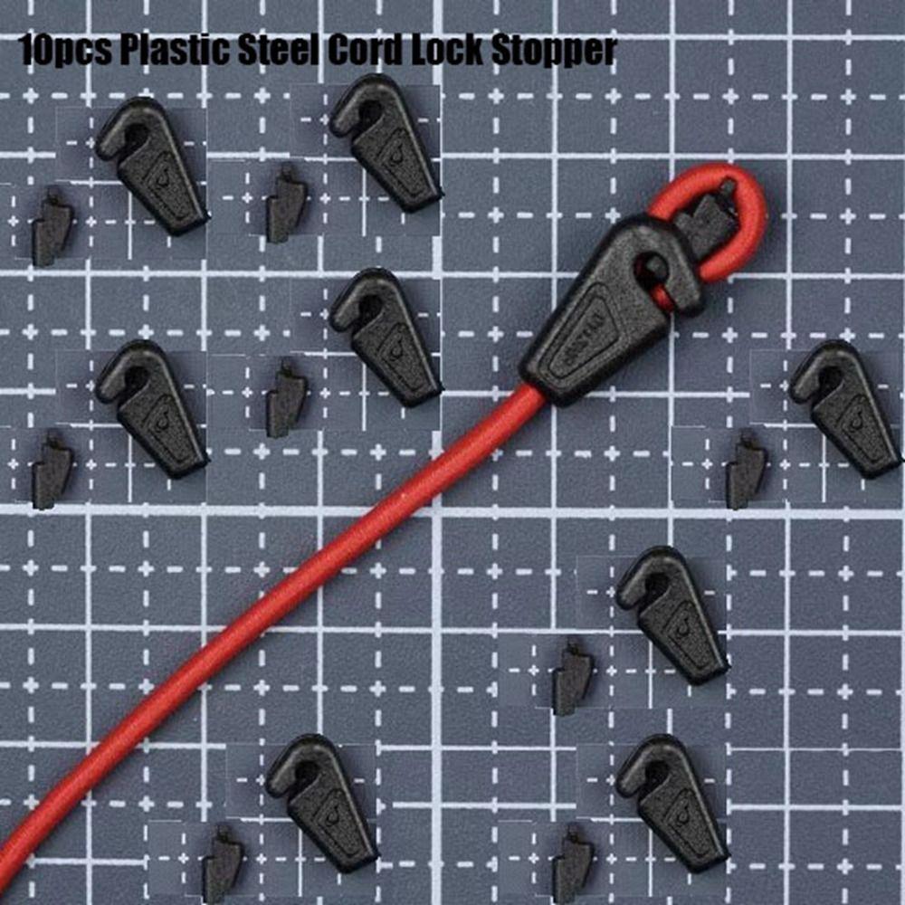 

10pcs Plastic Steel Spring Clasp Rope Tail Clamp Safety Lock Pull Outdoor Tool Parts