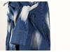 2024 Summer Tie-Dye Fringed Hem Tie-Waist Long Skirt for Women