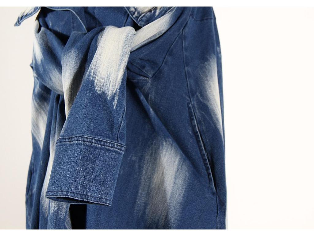 2024 Summer Tie-Dye Fringed Hem Tie-Waist Long Skirt for Women