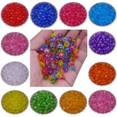 Perline sciolte Collana Bracciale Ciondolo Superficie di taglio in acrilico Artigianato fai-da-te per la creazione di gioielli Sfera rotonda 8/10 mm