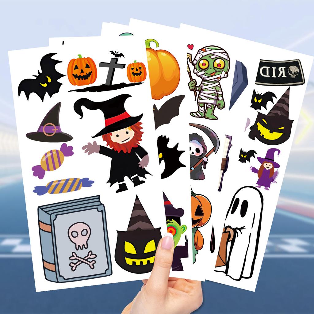 New Children's Cartoon Halloween Tattoo Stickers Waterproof Party Party Gift Funny Fun Stickers Face Stickers