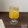 Vintage Sunflower Embossed High-Footed Glass Cup
