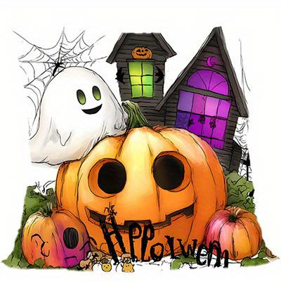 Short plush material pillowcaseHome Decor Halloween Pumpkins Ghosts Decorative Pillow Covers Pattern Cushion Cover Suitable fo