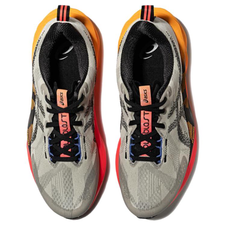 New ASICS NOVABLAST 5 Abrasion Resistant Breathable Rebound Running Shoes Men's Beige Black 1011C175-200