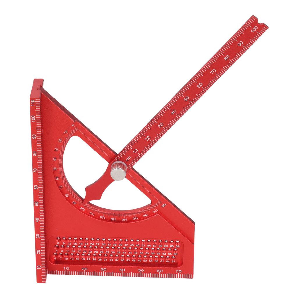 Holzbearbeitung Halbkreisförmiger Zeiger Winkelquadrat Metrisch Aluminiumlegierung Zimmermannswinkel 3D Einstellbar Multifunktional