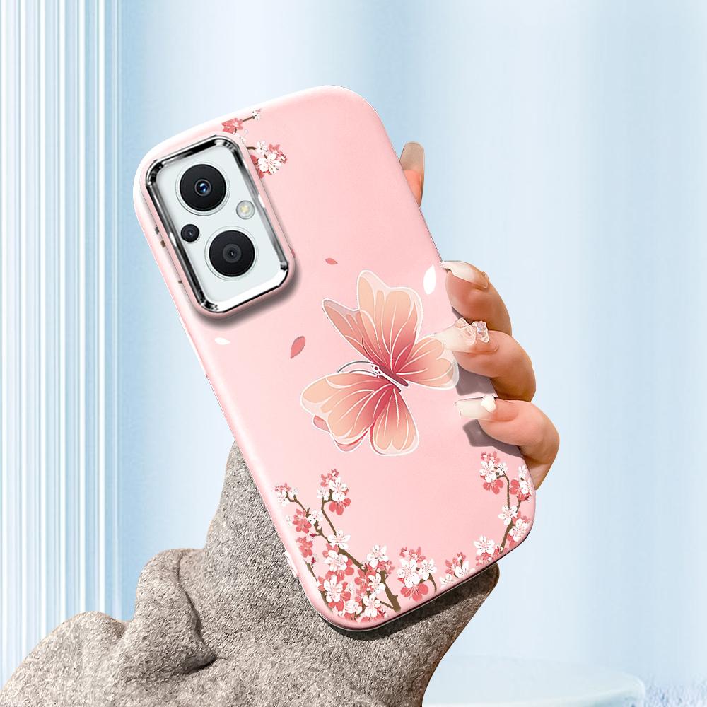 Für Vivo V23 V25 V27 V29 V30 Y27S Y28 Y33S Y36 Infinix Hot30I Hot40 Tecno Spark20 Cartoon Schwarze Katze Silberner Rand Weiche Flüssigsilikon Schutzhülle