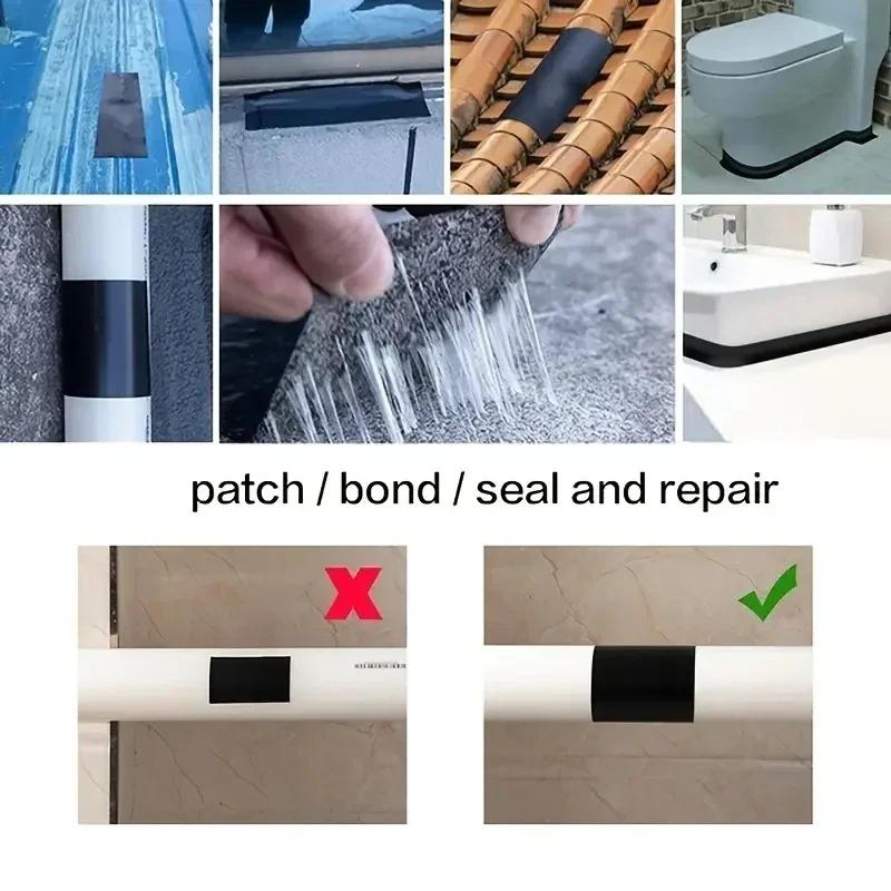 Super Glue Leak Repair Tape Rubberized Waterproof Tapes Anti Leakage Fix Tapes Stop Leak Seal Patch  Leaks Tape Duct Tape
