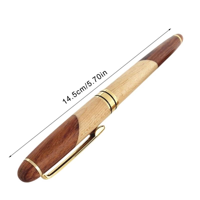 Wood Ballpoint Pen with Metal Pen Clip Business Roller Pen Office Singing Pen For Writing Note Taking Journaling