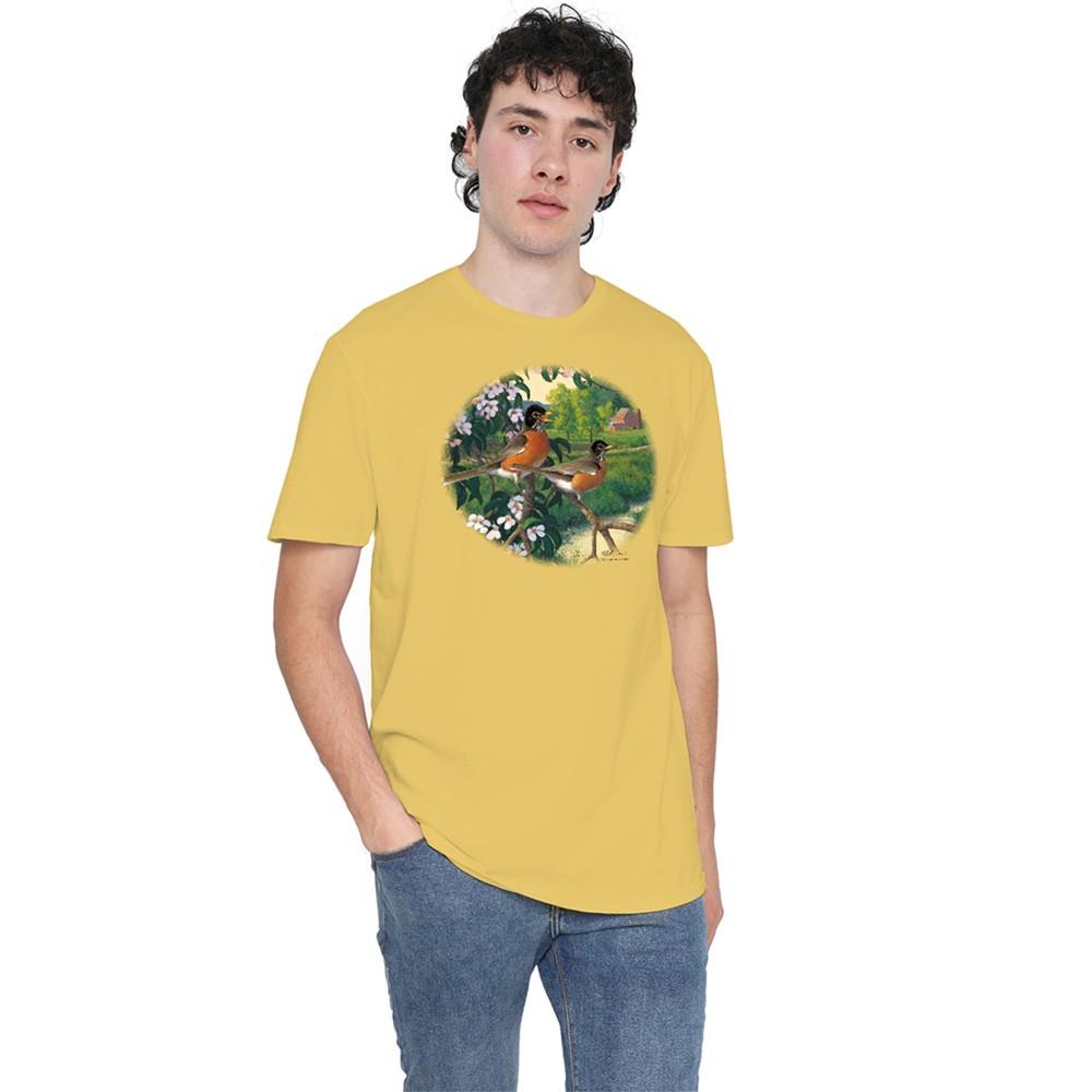 Wildlife Apple Blossom Time Robins T-Shirt S-3XL Banana S