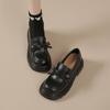 Wish Platform Oxford Shoe Style College Small Leather Shoes Shallow Mouth Butterfly Students Thick Heel Shoes