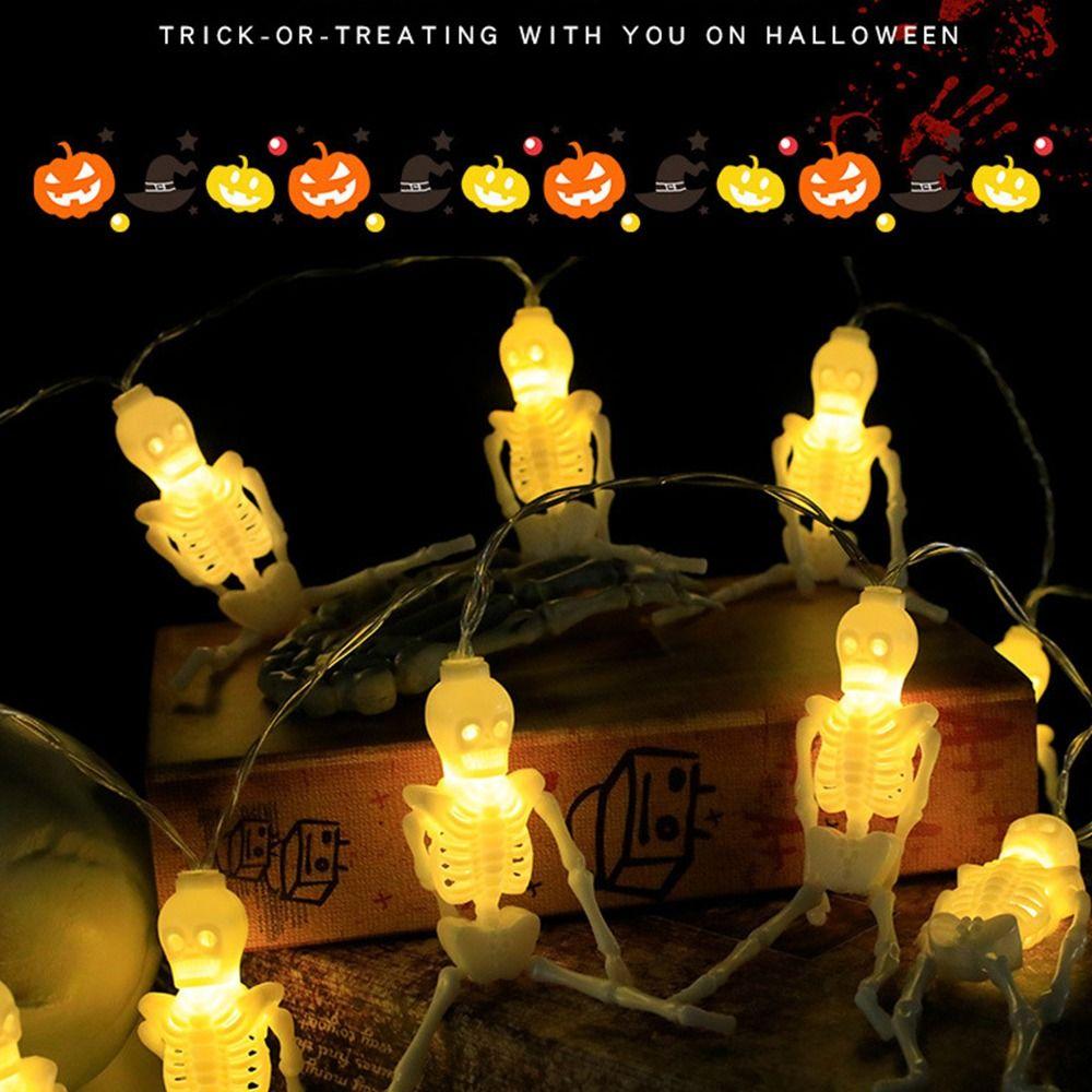 Skeleton Frame Skeletons Lights String Terror Halloween String Lights 1.5M   Party Decor