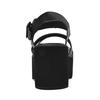 Gdgydh Women's Black Platform Sandals Comfy Open Toe Chunky Heel Buckle Strap Shoes Fashion Casual Solid Color School Shoes
