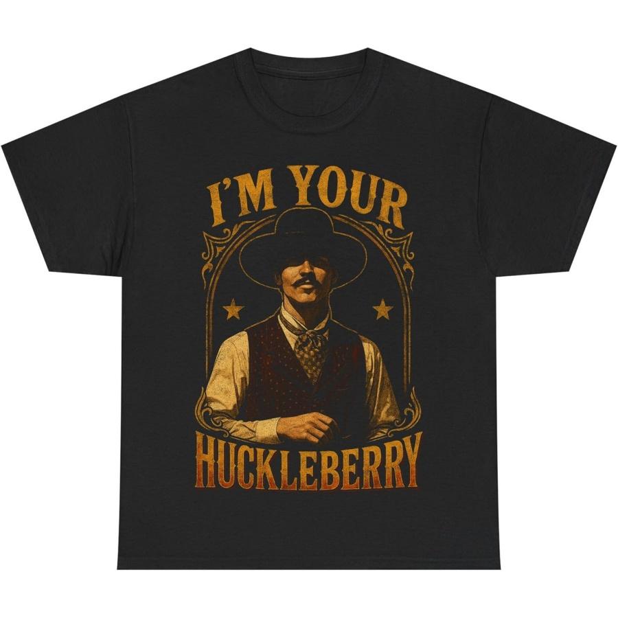 

I m Your Huckleberry Tombstone T-Shirt Inspired Western Graphic Tee XXXXXL чорний