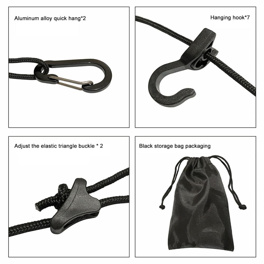 Multi-purpose Camping Clotheslines Hanging Travel Clothespins Windproof Laundry Drying Rope Picnic