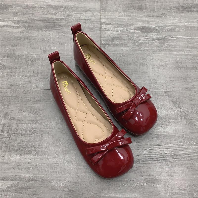 Versatile bow with skirt soft-soled women's outer wear summer new shallow mouth flat-soled single shoes