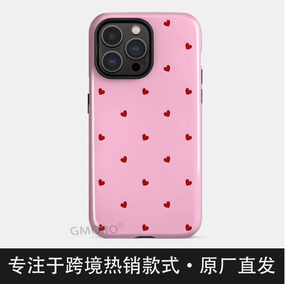 [Magsafe magnetic attraction] Love polka dot Apple 17Promax mobile phone case iPhone16E matte protective case