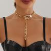 Accessories, Simple Design, Belt Buckle Chain, Collarbone Neck Chain, Retro Hipster Personality Necklace For Women