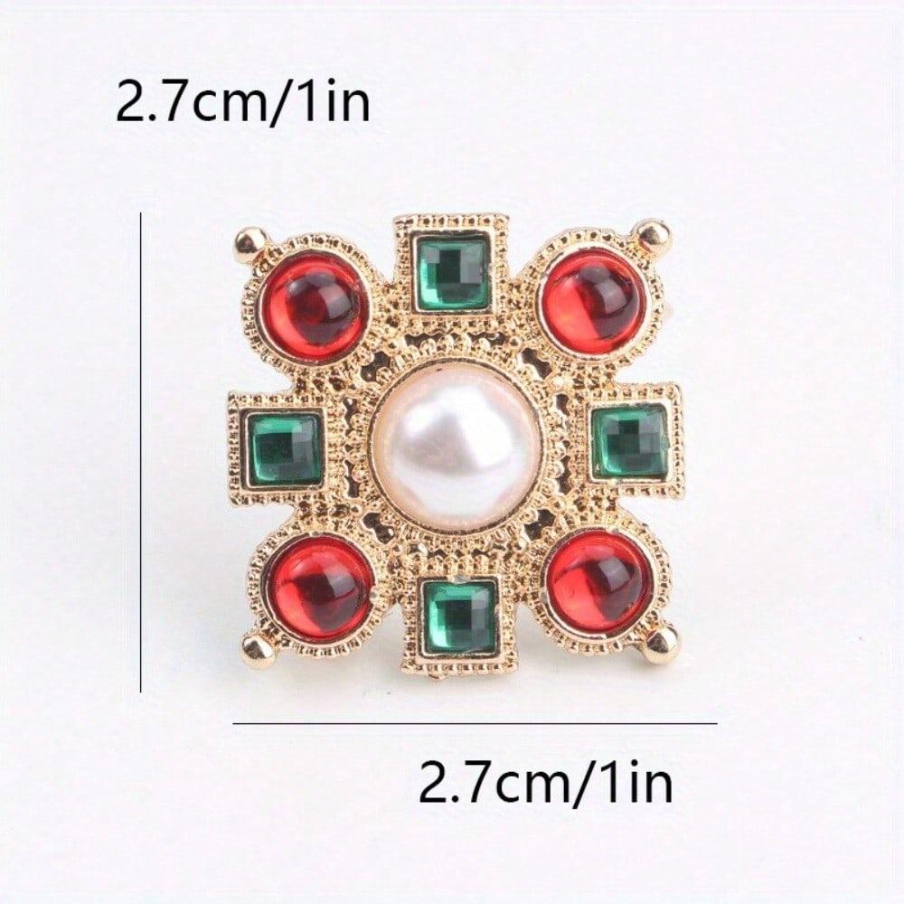 Vintage Baroque Creative Statement Brooch Collar Decor Badge Corsage Accessories