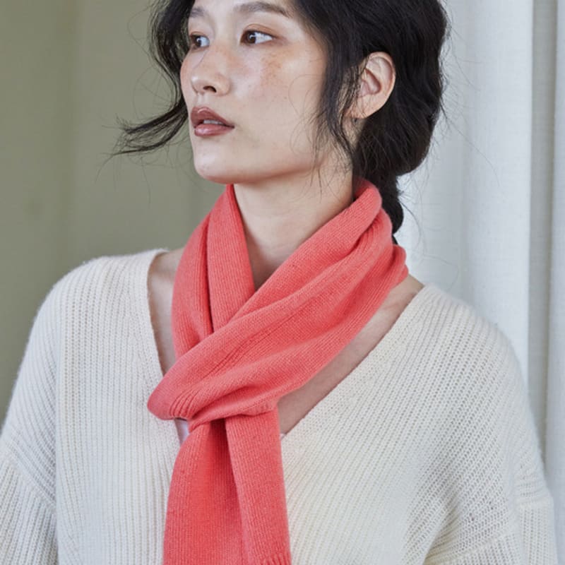 ANA MAISON Coral Pink Cashmere Daily Muffler [KMM-CORAL PINK]