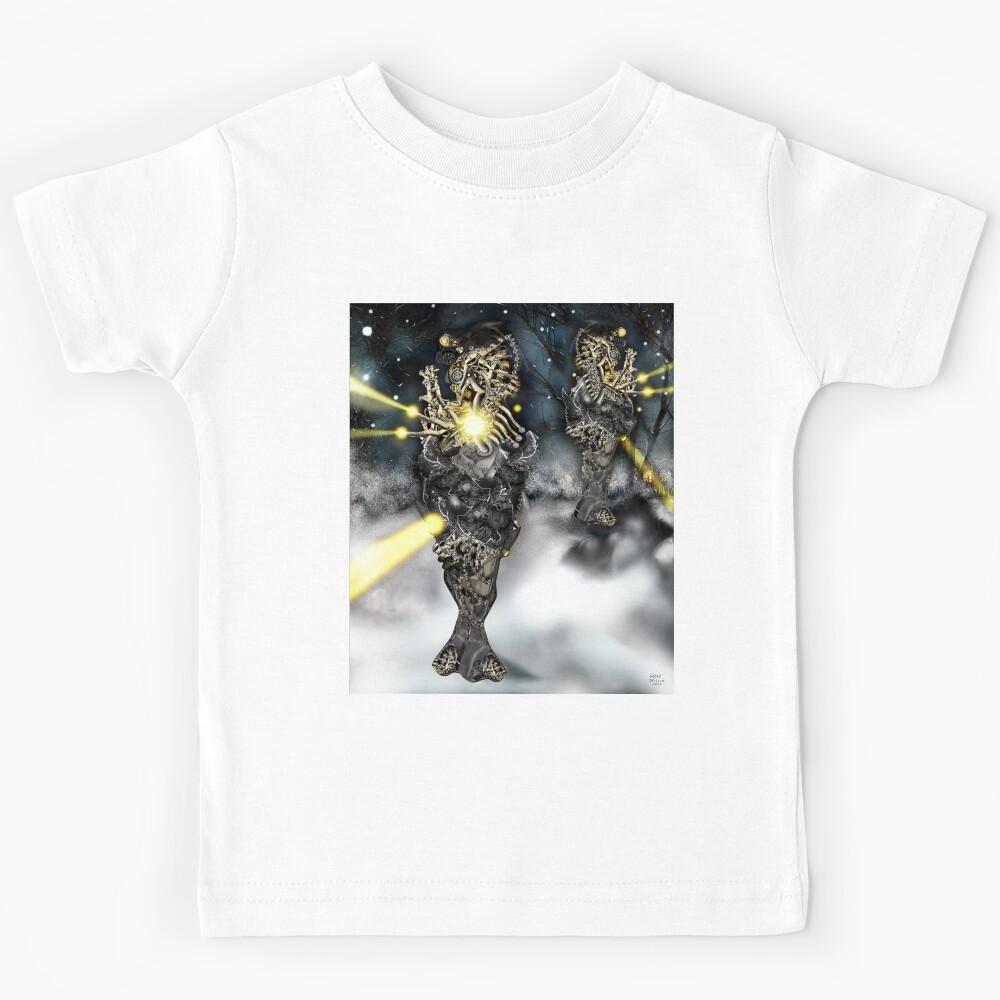 Electronic Rabbit Fighters [Digital Science-Fiction Drawing] Kids T-Shirt 110