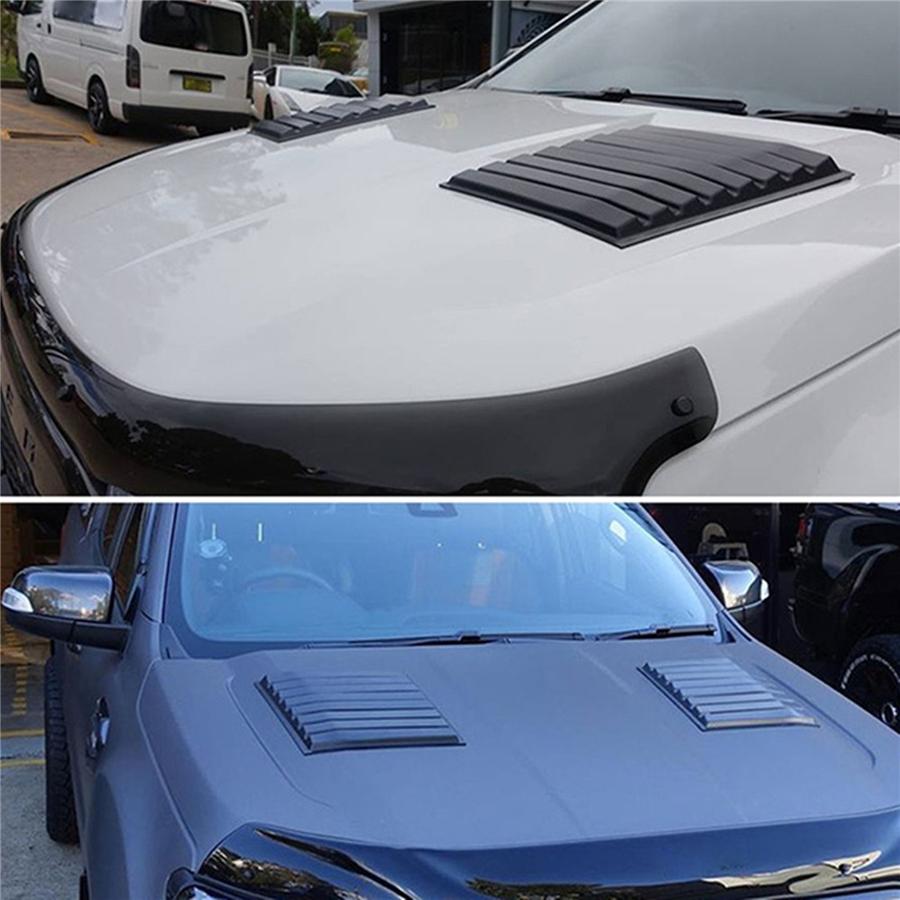 2PCS Side Air Vent Bonnet Hood Cover Trim For Ford Ranger 2012-2022 ABS Plastic